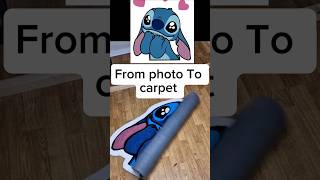 I Tufted a Stitch Rug by Hand! | Satisfying Fan Art Process 🧵✨ #funart #stitch #tufting #carpet
