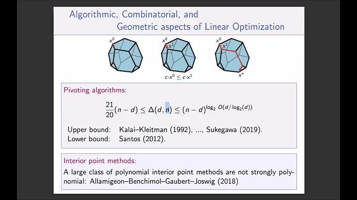 Lionel Pournin: Algorithmic combinatorial and geometric aspects of linear optimization