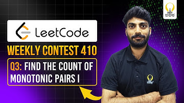 LeetCode Weekly Contest 410 | Find the Count of Monotonic Pairs I