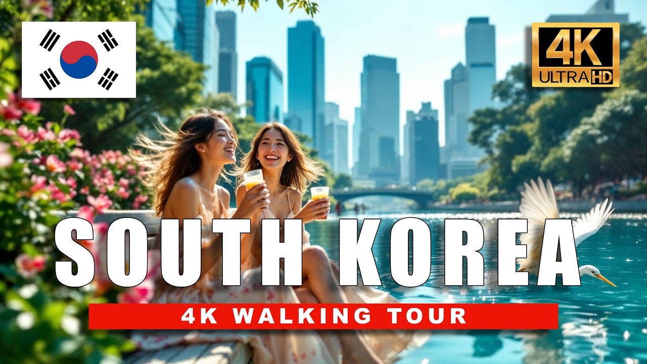 Seoul, दक्षिण कोरिया | शांत शहर सैर 4K | 28 मार्च 2025