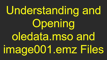 Understanding and Opening oledata.mso and image001.emz Files