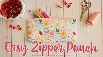 🧵Easy Zipper Pouch (Beginner Friendly Sewing Pattern!)