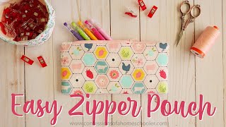 🧵Easy Zipper Pouch (Beginner Friendly Sewing Pattern!)