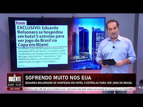 Eduardo Bolsonaro diz que está quebrado, mas se hospeda em hotel de luxo