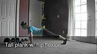 Tall plank with hip flexion