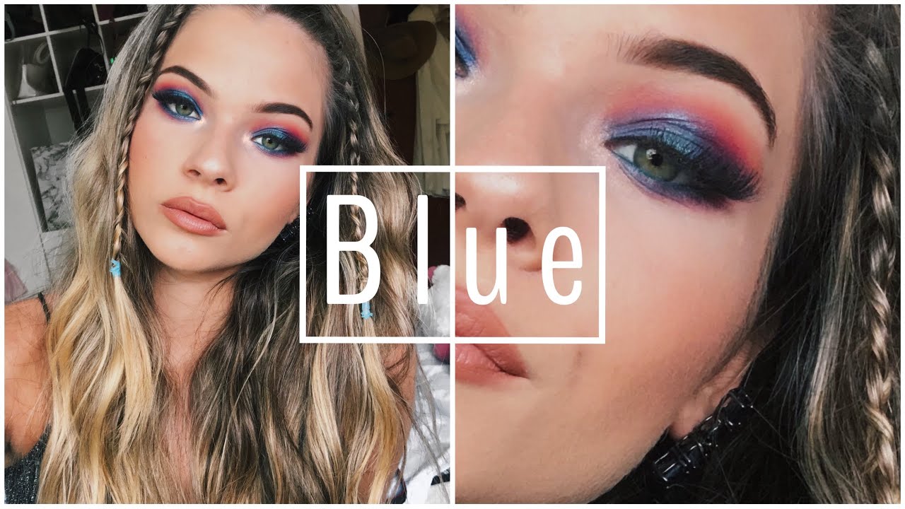 A MAKE AZUL MAIS LINDA QUE EU JÁ FIZ #blue #makeup