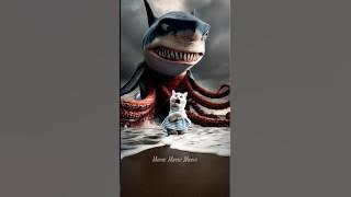 Daddy Fights Monster to Save a Kitten 🐈👊🐙 #ai #cat #meowmeowmeow #meow #catlover #story #cutecat