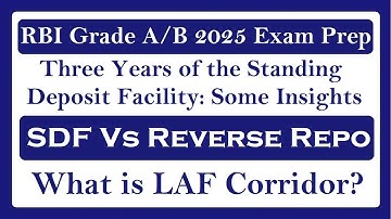 SDF Vs Reverse Repo Rate and What is LAF Corridor?