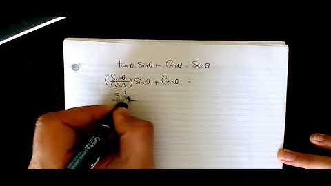 tanx sinx+cosx=secx Verifying Trigonometric Identities, How to Verify Trig Identities