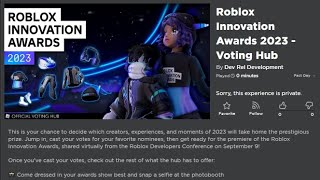 Roblox Innovation Awards 2023 - Nominations are now open