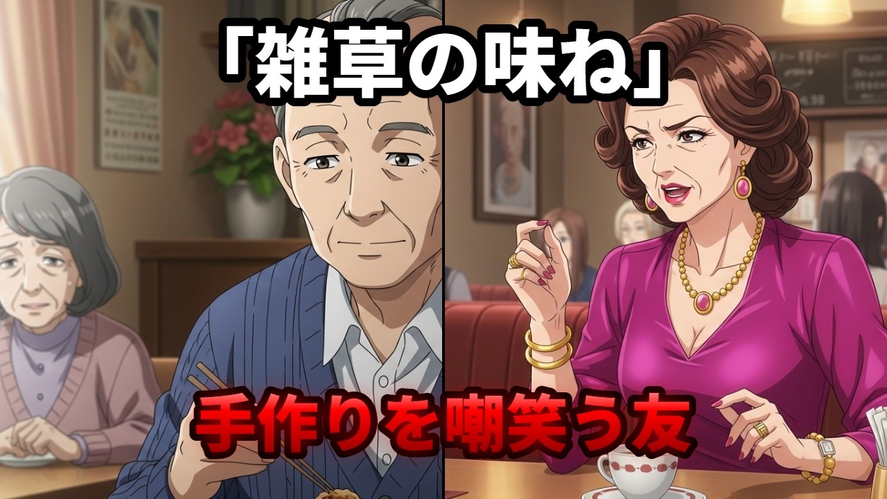 【趣味を全否定】「雑草みたいな味ね」40年の親友に手作りハーブティーを嘲笑され…私の心を救った夫の一言に涙が止まらない【60代70代・人間関係・スカッとする話】