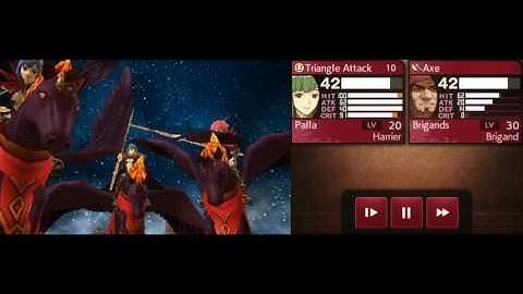 Fire Emblem Echoes Shadows of Valentia Triangle Attack with Harriers (Falcon Knight Overclass)