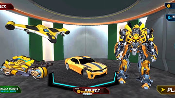 Bumble Bee Multiple Transformation Jet Robot Car| Android/IOS Gameplay