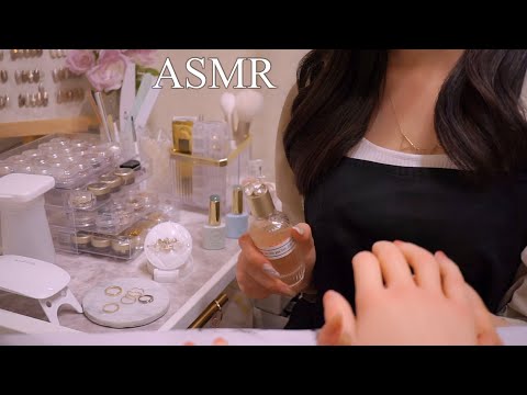 【ASMR】ネイルサロンロールプレイ💅重ね付けリングに合うネイル💍