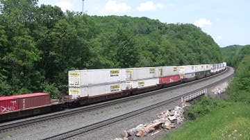 NS 9679 Leads A Stack Train @ Cassandra, PA w Canon HF11