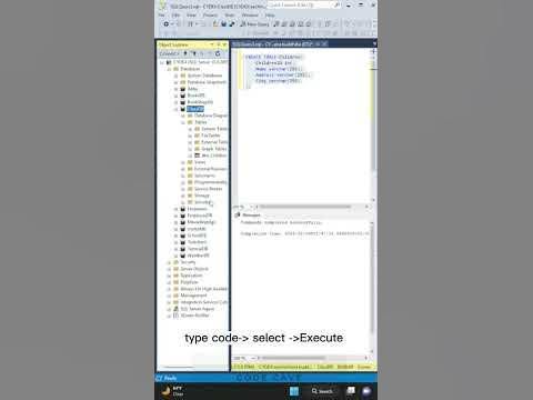 Create Database and table in Microsoft SQL Server Management Studio # ...