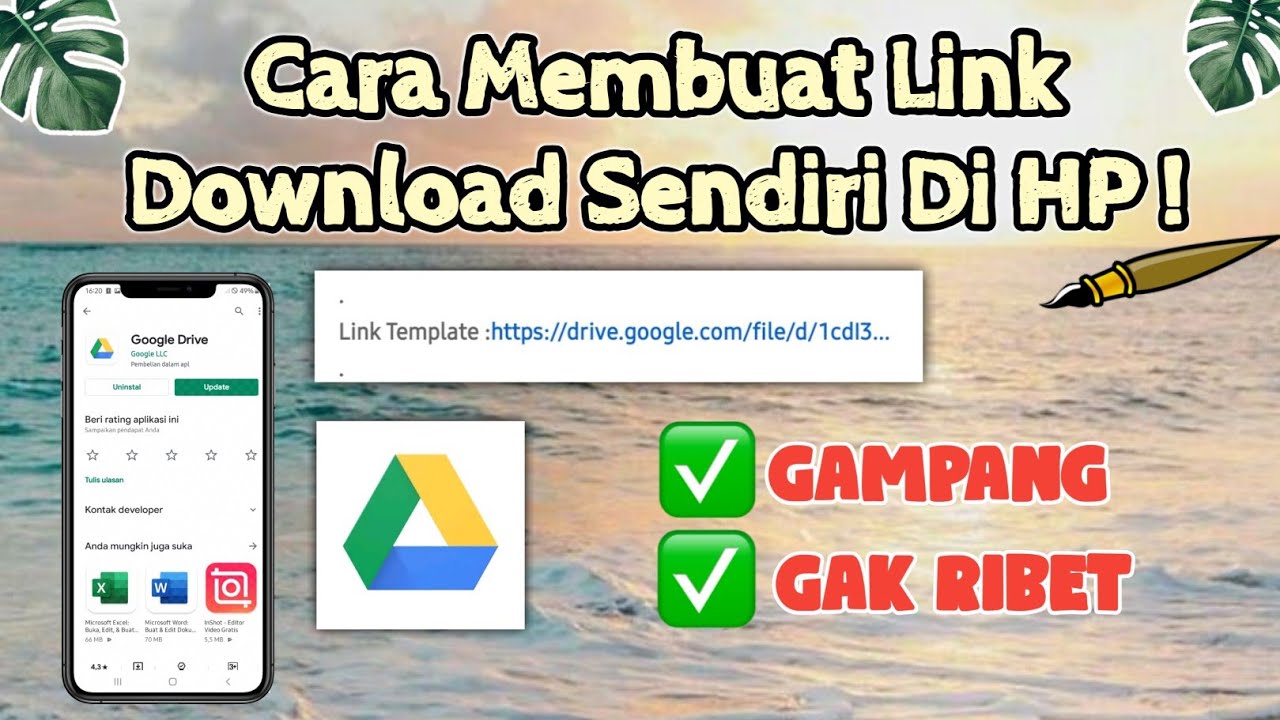 TUTORIAL CARA MEMBUAT LINK DOWNLOAD DI HANDPHONE ANDROID!