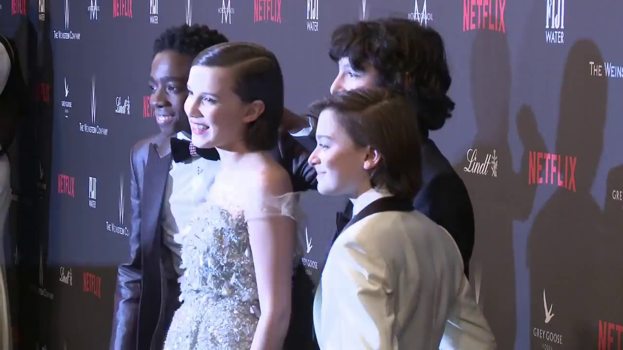 Stranger Things: Cast at the Weinstein Golden Globes 2017 Party | ScreenSlam