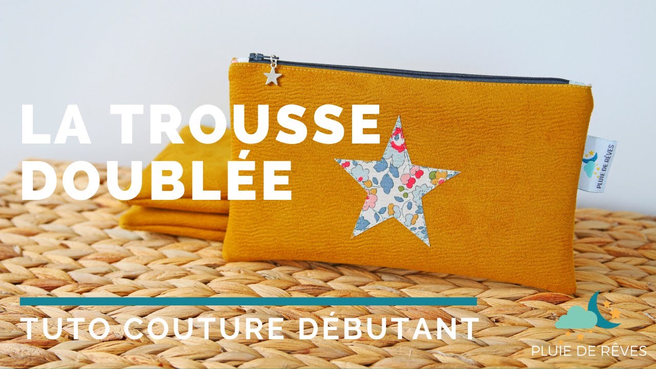 Tuto couture : coudre une trousse plate doublée avec fermeture et