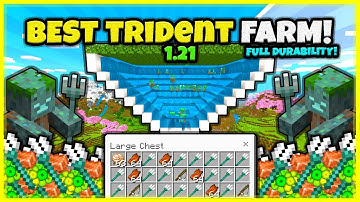 BEST TRIDENT FARM EVER!! (FULL DURABILITY!) In Minecraft Bedrock 1.21