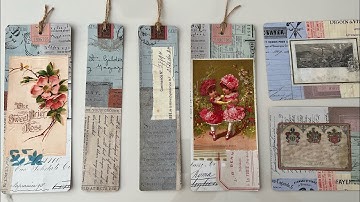 Craft with me | long collage masterboard using scanned ephemera | tags and pockets