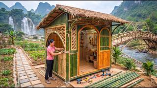 Building A House In The Forest: A Woman Builds A Sturdy Outdoor Bamboo Bathroom For The Forest Farm