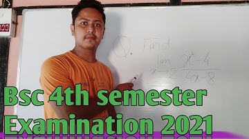 Bsc 4th semester Examination||Question Paper Solution ||Simple Explanation