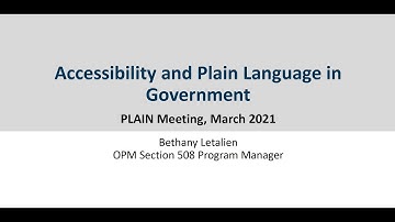 Plain Language: Accessibility for Content