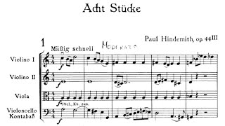 Paul Hindemith - 8 Pieces for String Quintet, Op.44(III) (1927