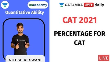 Percentage for Cat l Quantitative Ability l CAT 2021 l CAT4MBA l Nitesh Keswani