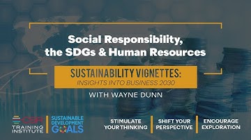Social Responsibility, the SDGs and Human Resources