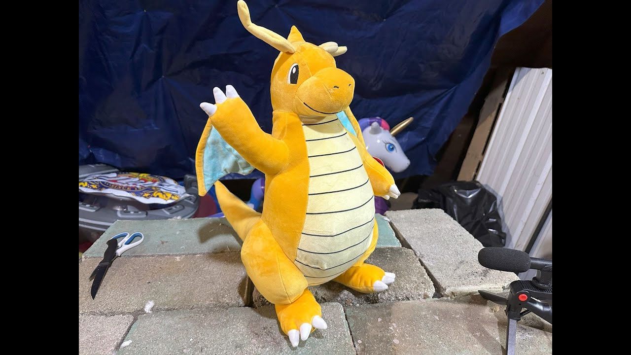 Destroy Stuffed Animal Pokemon Dragonite Dragon Flying Type 149 - YouTube