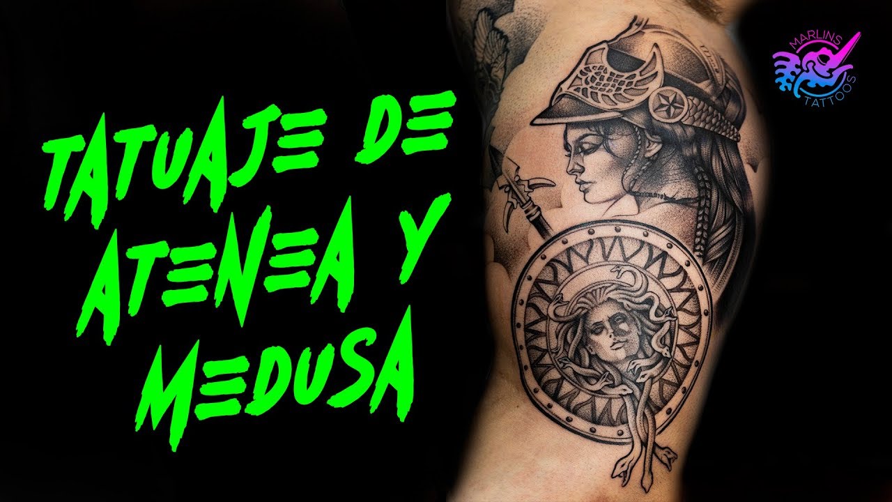 tattoos on arm TATUAJE de ATENEA y MEDUSA