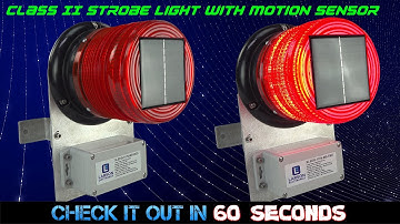 Class II Strobe Light with Motion Sensor - 110-120V AC - 54 Flashes Per Minute - 5 Color Options