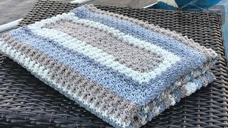 Crochet Lemon Peel Stitch - Blanket | EASY | The Crochet Crowd