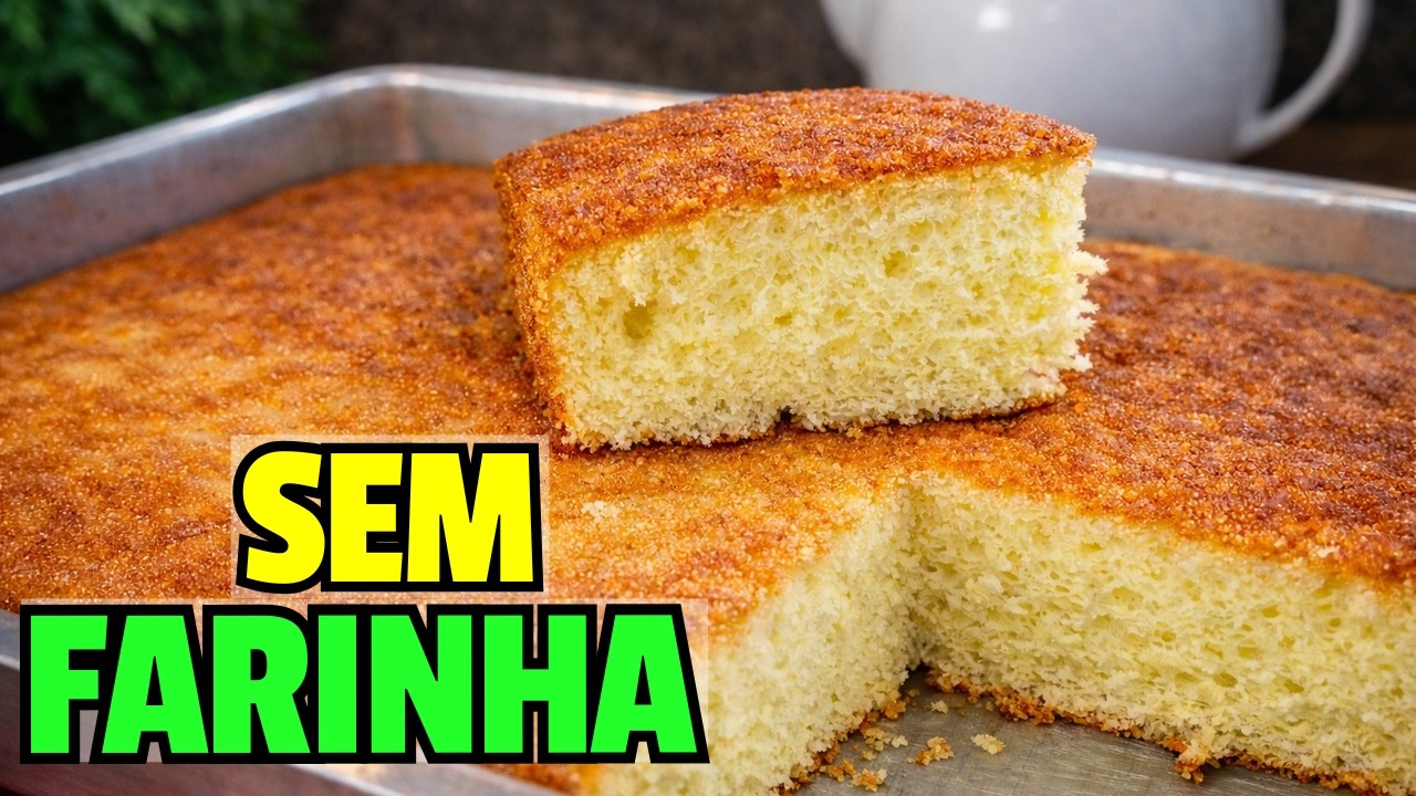 NÃO ACREDITEI! BOLO FOFINHO SEM FARINHA DE TRIGO (DERRETE NA BOCA)