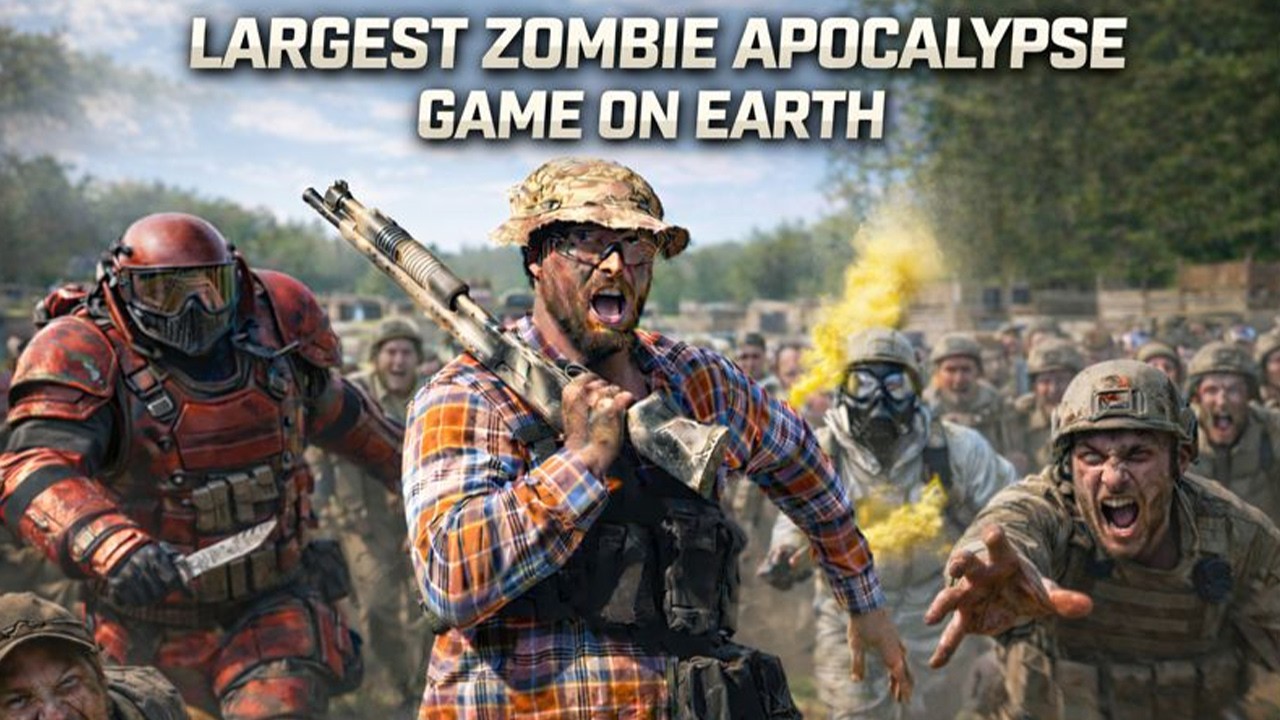 I SURVIVED The Biggest Zombie Apocalypse Airsoft Game On EARTH!