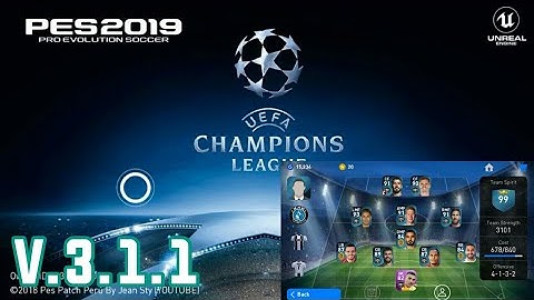 [NO ROOT] PES 2019 Mobile V3.1.1 UEFA Patch New Menu Mod PES 2019 Mobile Android Full Kits Updated
