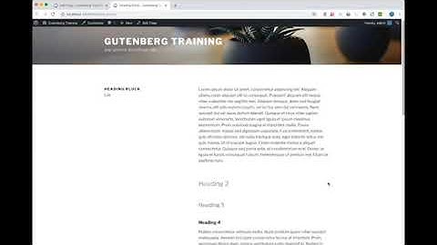 Gutenberg Heading Block