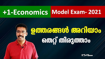 Model exam 2021 | Plus One Economics | Questions and answers