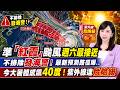 準「紅霞」颱風週六最接近 不排除發海警！最新預測路徑曝    今大暑體感飆40度！紫外線達危險級｜三立新聞LIVE