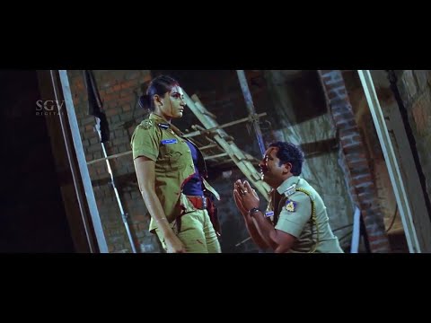 Lady Hitting Police for Supporting Rowdy | Best of Ragini Dwivedi | New Kannada Movie Scenes