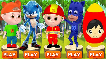 Tag with Ryan - Pj Masks CatBoy vs Sonic Dash Movie Sonic vs Vlad and Niki Run Gaameplay