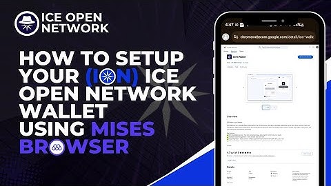 How To Setup Your (ION) Ice Open Network Wallet Using Mises Browser
