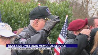 Dozens gather to honor unclaimed veteran at funeral