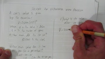SOLVING AN EXPONENTIAL WORD PROBLEM