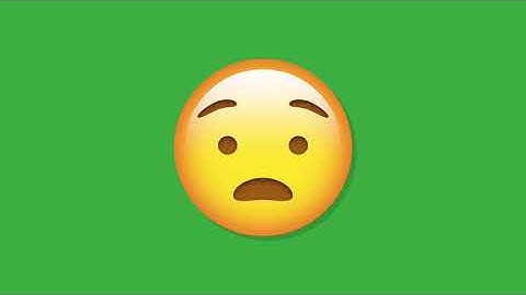 Green Screen Animated Anguished face imoji icon   Free Chroma key Effects