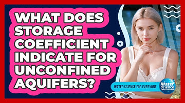 What Does Storage Coefficient Indicate for Unconfined Aquifers?
