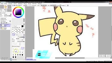 Outline drawing basics for beginners | Paint Tool Sai | Pikachu
