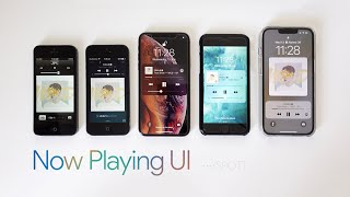 iOS 16 Now Playing UI vs iOS 15, iOS 12, iOS 7 and iOS 6